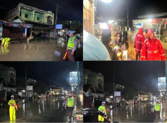 Polres Aceh Tengah Intensifkan Patroli dan Pengaturan di Wilayah Terdampak Banjir, Warga Diimbau Waspada