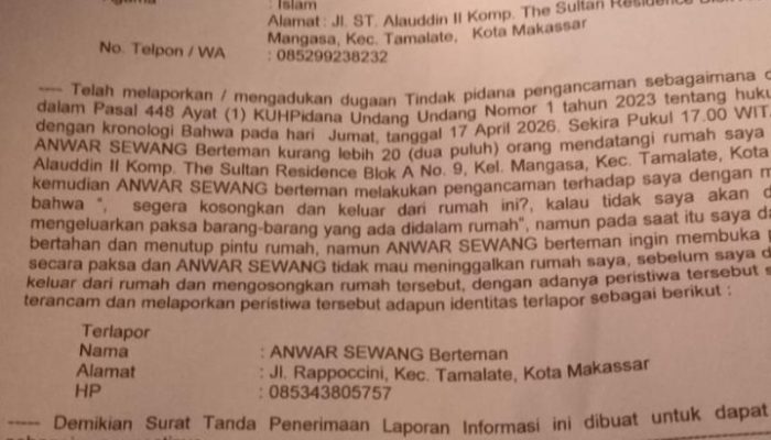 Wartwan TVRI Laporkan Anwar Sewang Dan Temannya Terkait Pengancaman