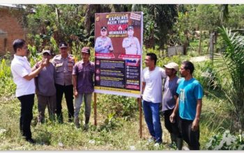 Upaya Preventif, Polsek Ranto Peureulak Edukasi Warga Lewat Imbauan Karhutla